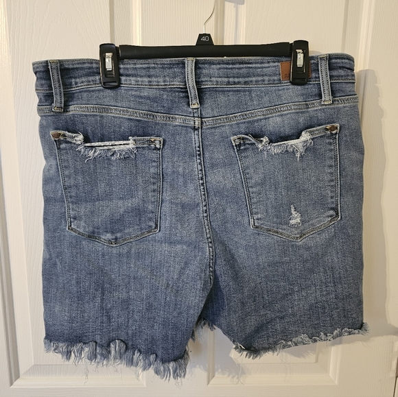 Judy Blue Distressed Demin Jean Shorts Size 2xl - Picture 4 of 4